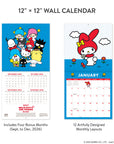 2027 Hello Kitty® and Friends Retro 12" x 12" Wall Calendar
