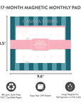 2027 Cabana Stripes Magnetic Monthly Pad