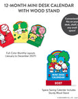 2027 Hello Kitty® and Friends Retro Mini Desk Calendar with Wood Stand