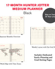 2027 Black Hunter Jotter Medium Planner