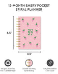 2027 Berry Bliss Emery Pocket Spiral Planner