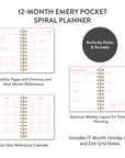 2027 Berry Bliss Emery Pocket Spiral Planner