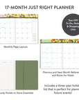 2027 Fruit & Flora Just Right Monthly Planner