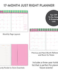 2027 Cabana Stripes Just Right Monthly Planner