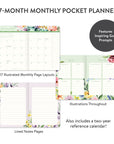 2027 Bella Flora Monthly Pocket Planner