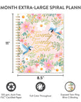 2027 Birds & Blooms Extra-Large Spiral Planner