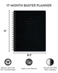 2027 Midnight Black Baxter Planner