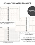2027 Midnight Black Baxter Planner