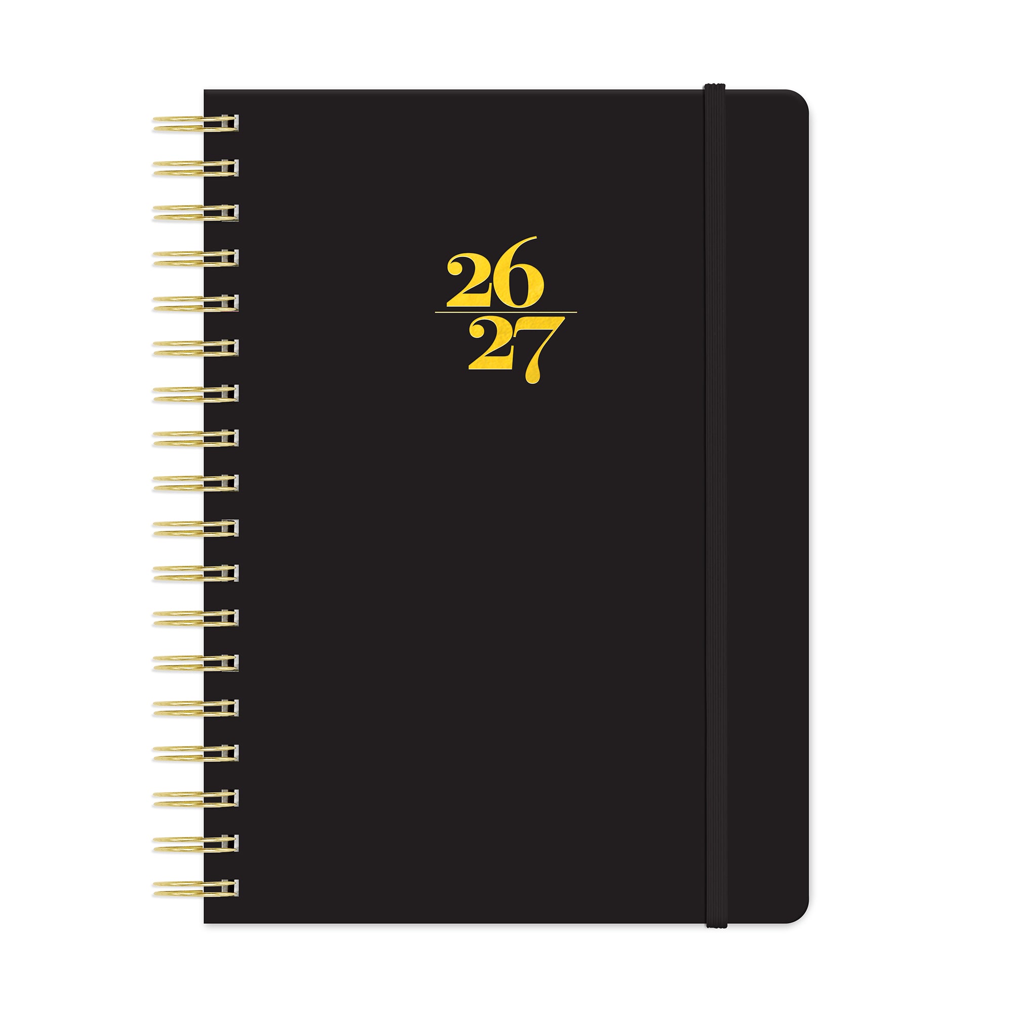 2027 Black Tri-Tab Planner – Orange Circle Studio