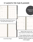 2027 Black Tri-Tab Planner