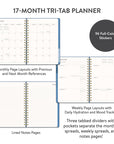 2027 Blue Gray Tri-Tab Planner