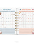 2027 Miffy Flowers Pink Miffy 12 Month Do It All Planner