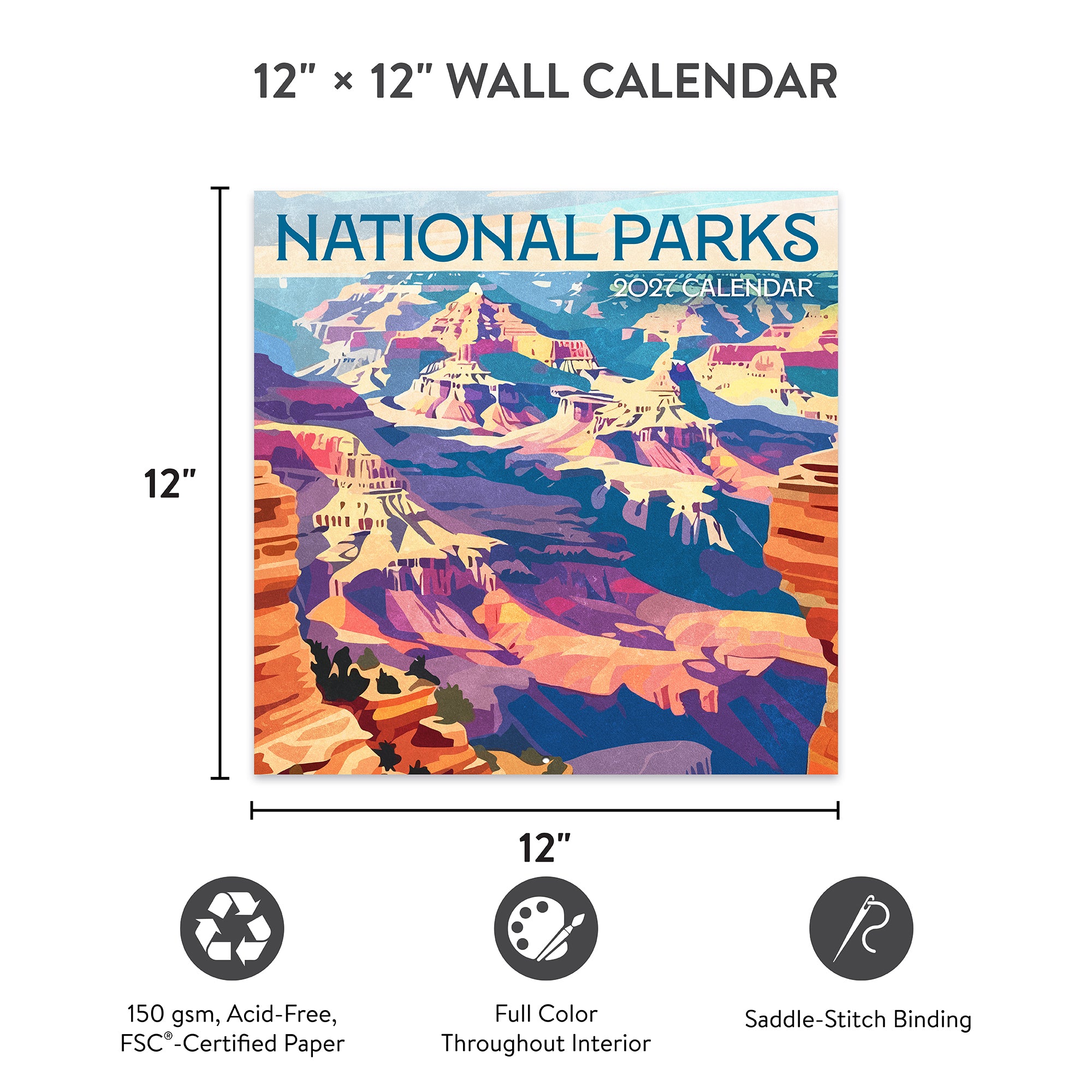 2027 National Parks 12" x 12" Wall Calendar