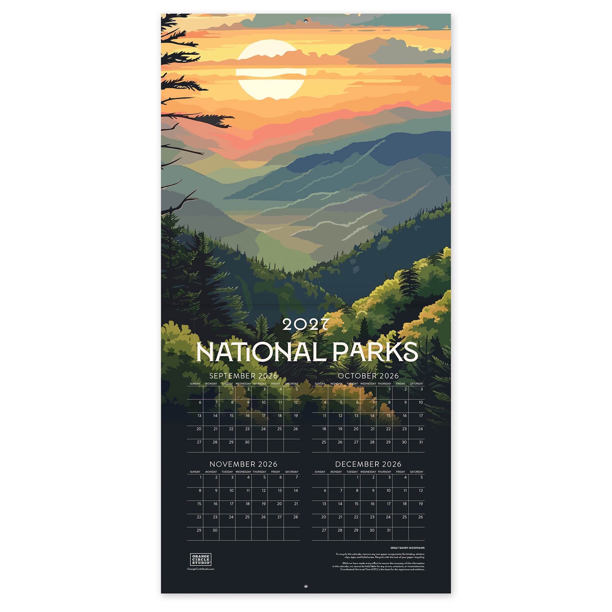 2027 National Parks 12" x 12" Wall Calendar