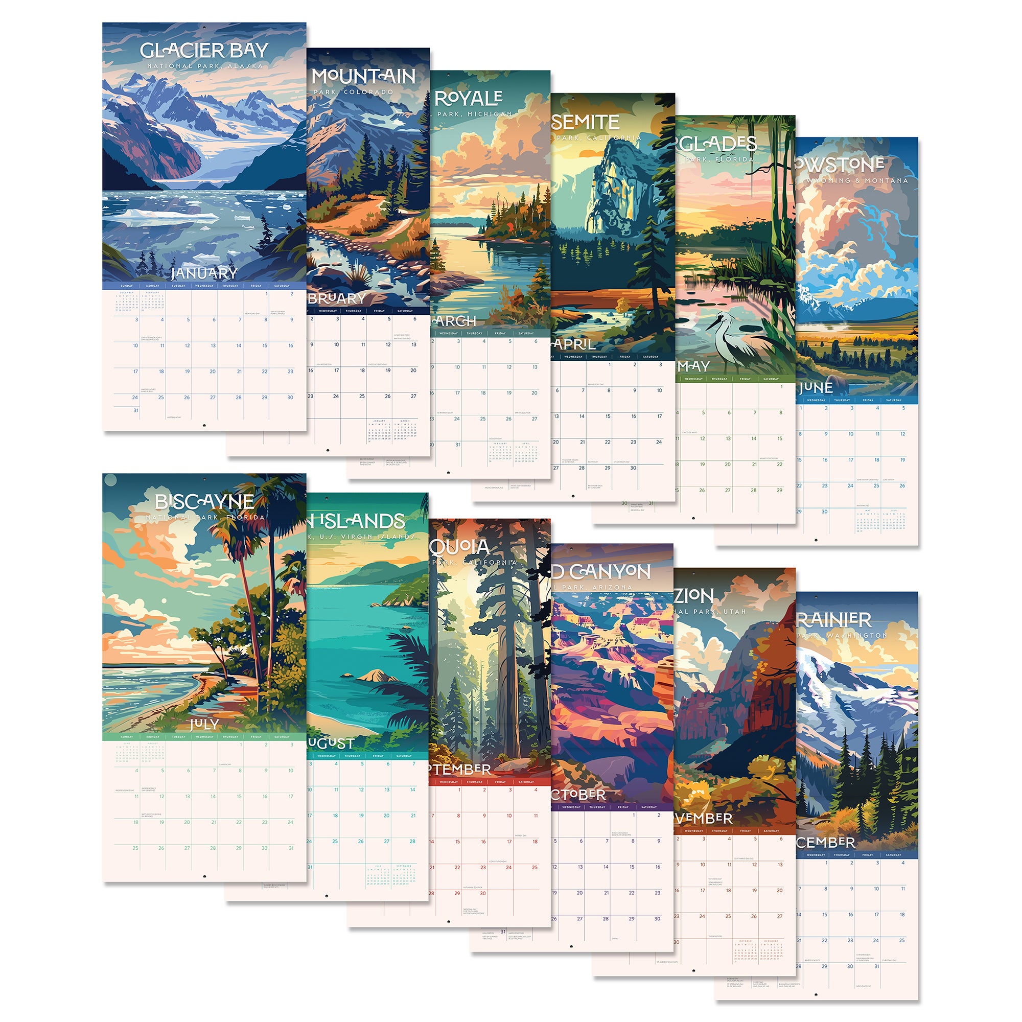 2027 National Parks 12" x 12" Wall Calendar