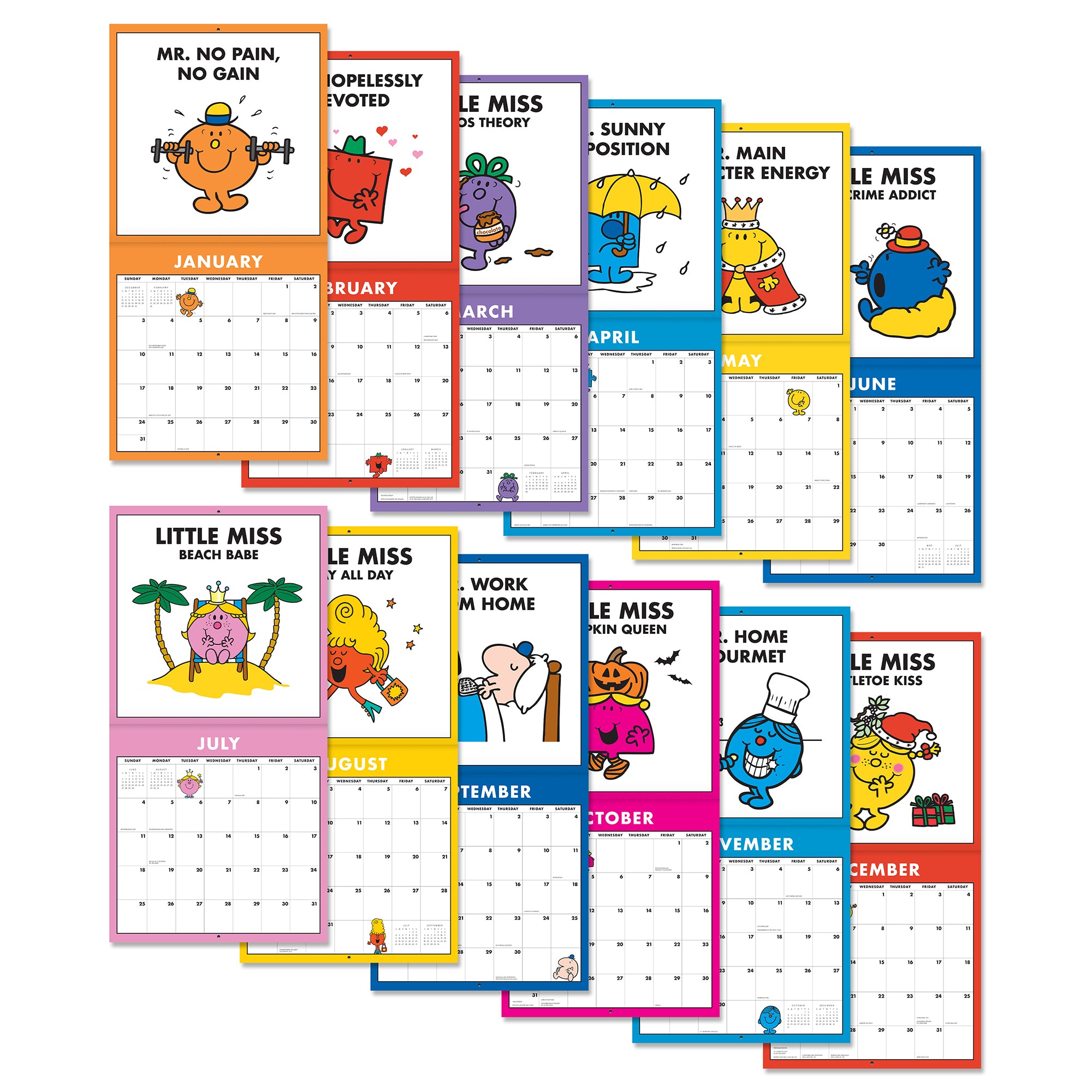 2027 Mr. Men Little Miss 12" x 12" Wall Calendar