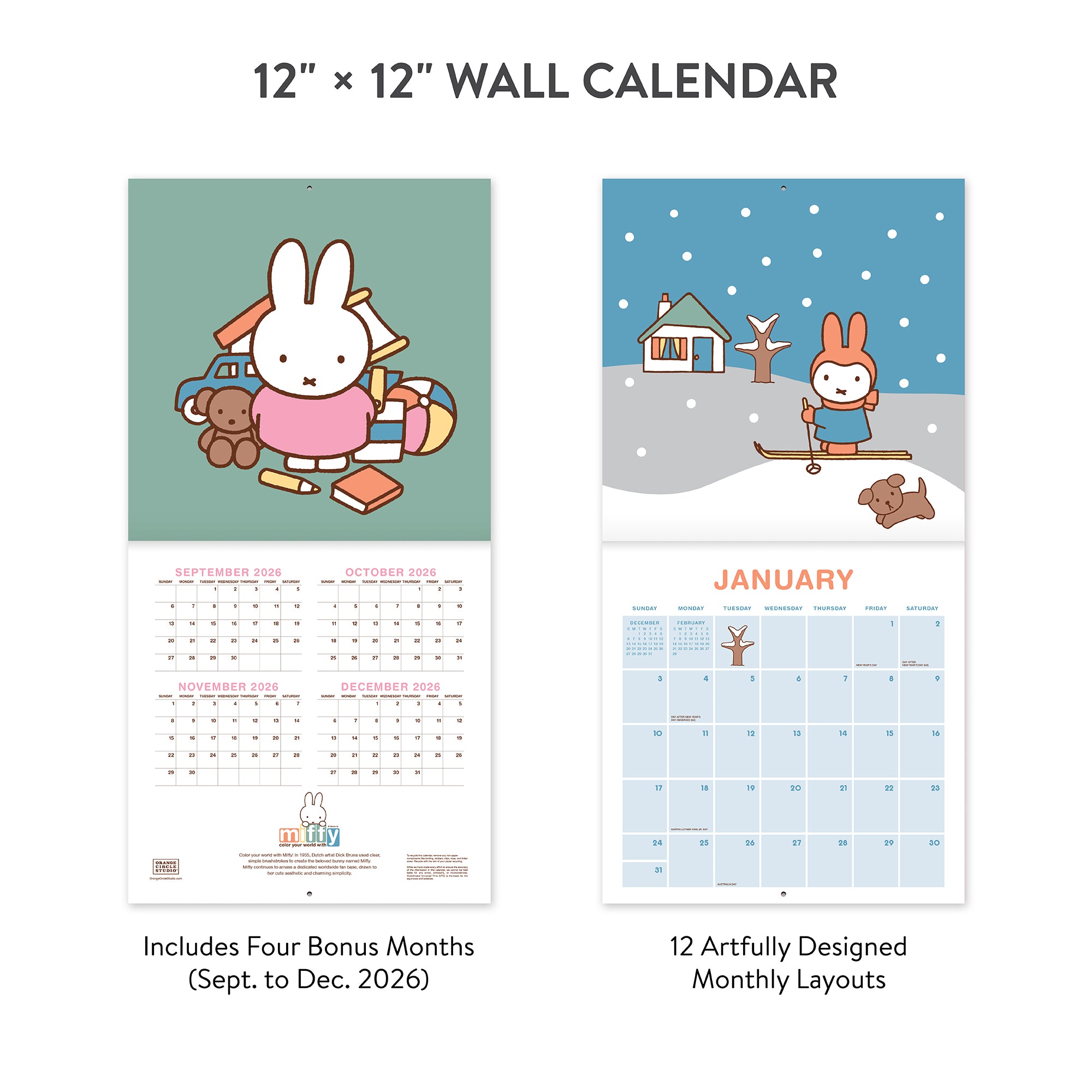 2027 Miffy A Year in Color 12" x 12" Wall Calendar