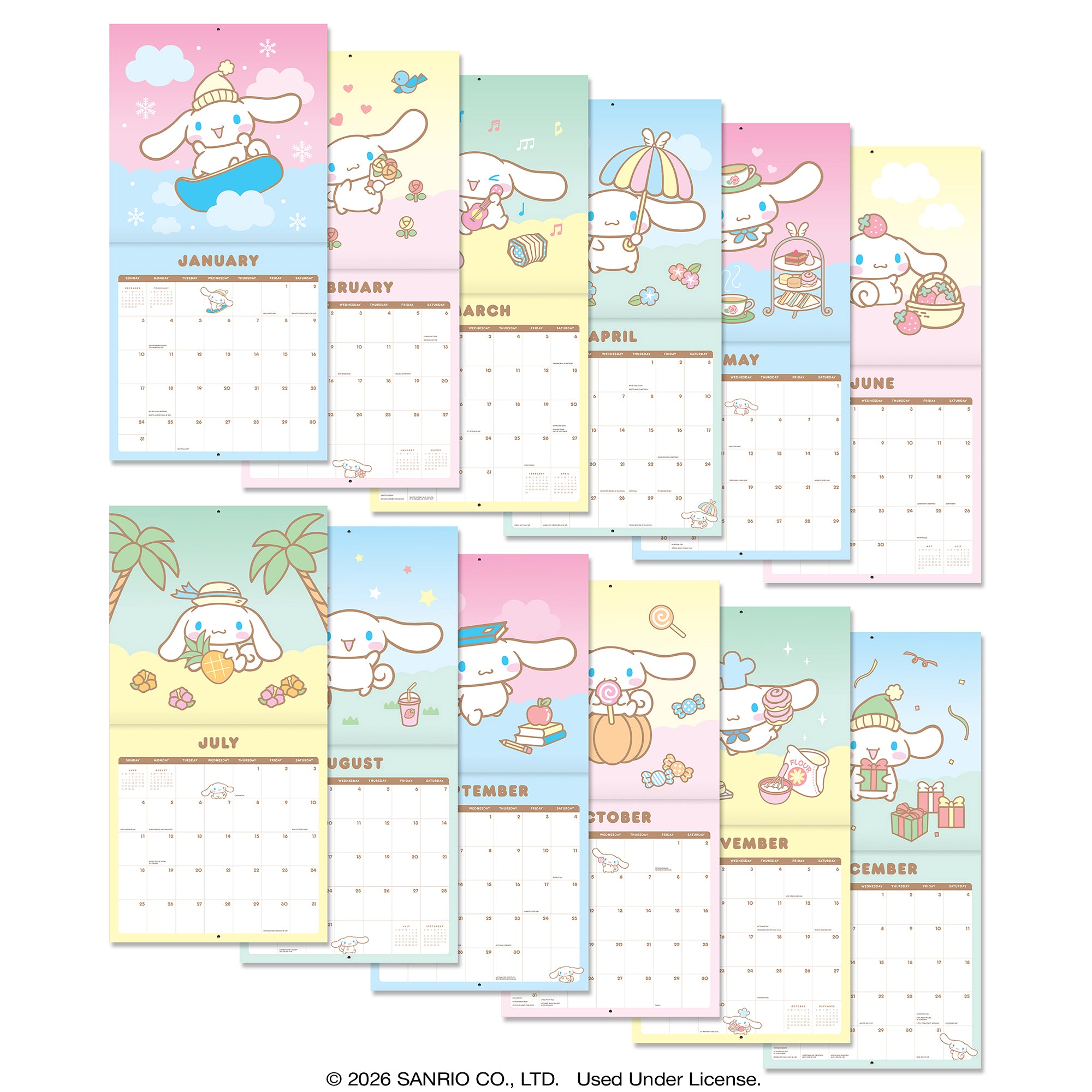 2027 Cinnamoroll™ 12" x 12" Wall Calendar