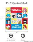 2027 Hello Kitty® and Friends Retro 7" x 7" Wall Calendar