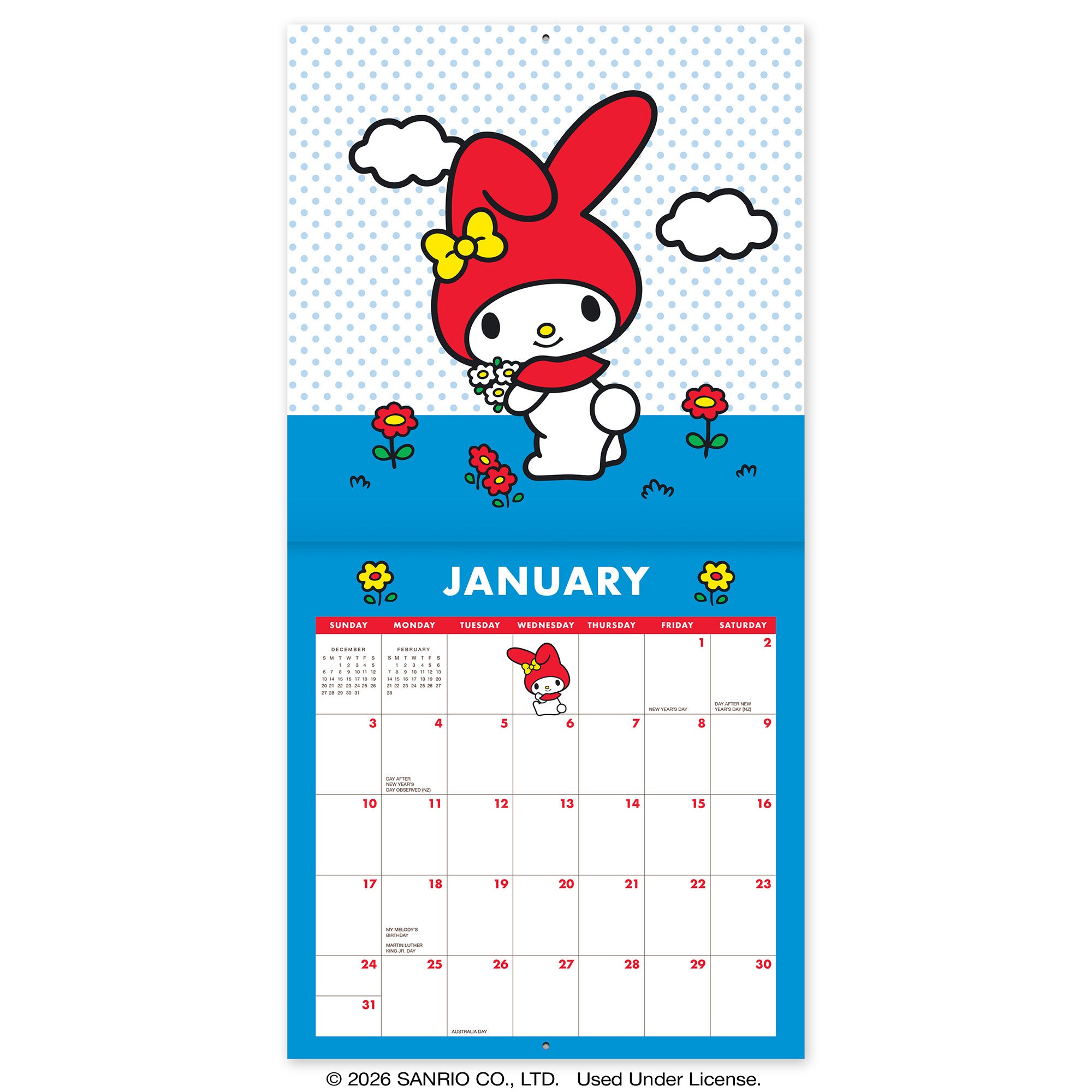 2027 Hello Kitty® and Friends Retro 7" x 7" Wall Calendar