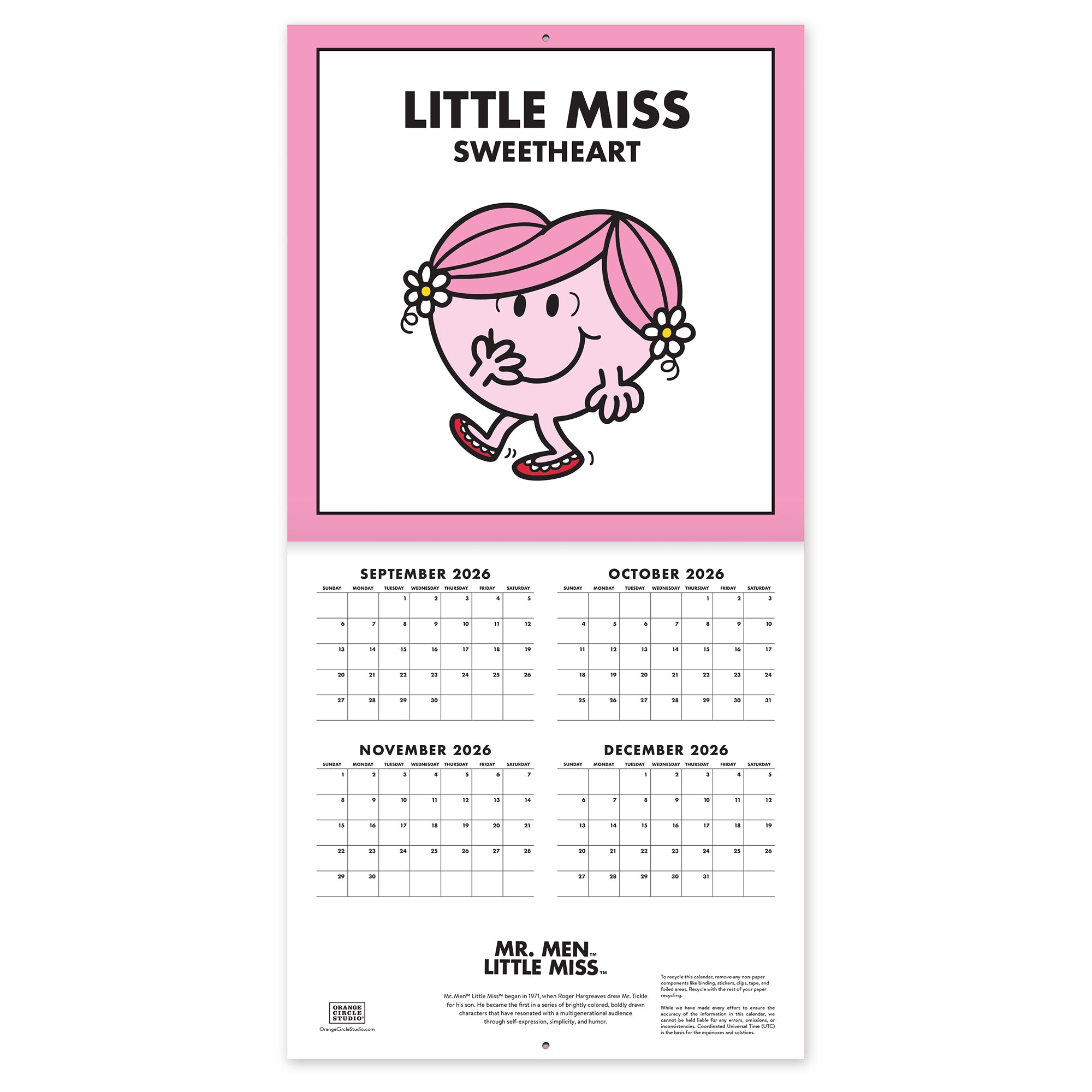 2027 Mr. Men Little Miss 7" x 7" Wall Calendar