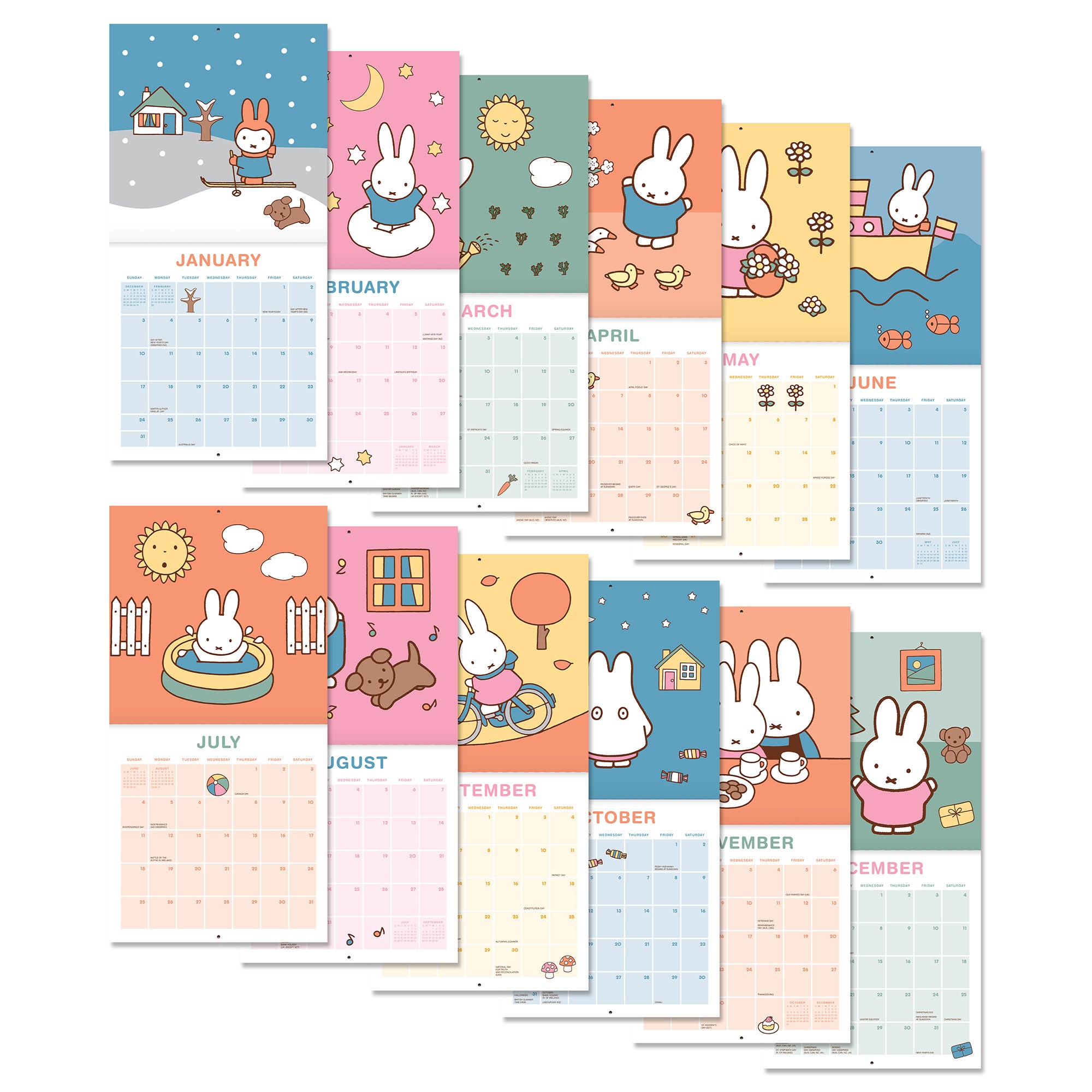 2027 Miffy A Year in Color 7" x 7" Wall Calendar