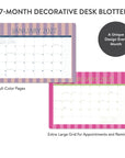 2027 Cabana Stripes Decorative Desk Blotter