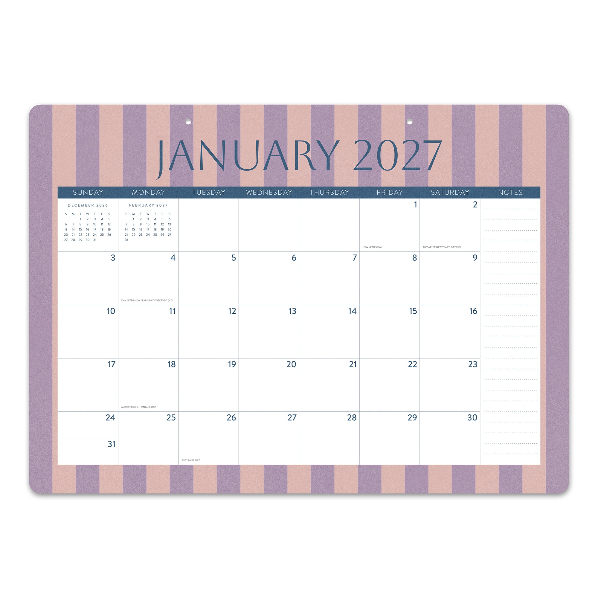 2027 Cabana Stripes Decorative Desk Blotter