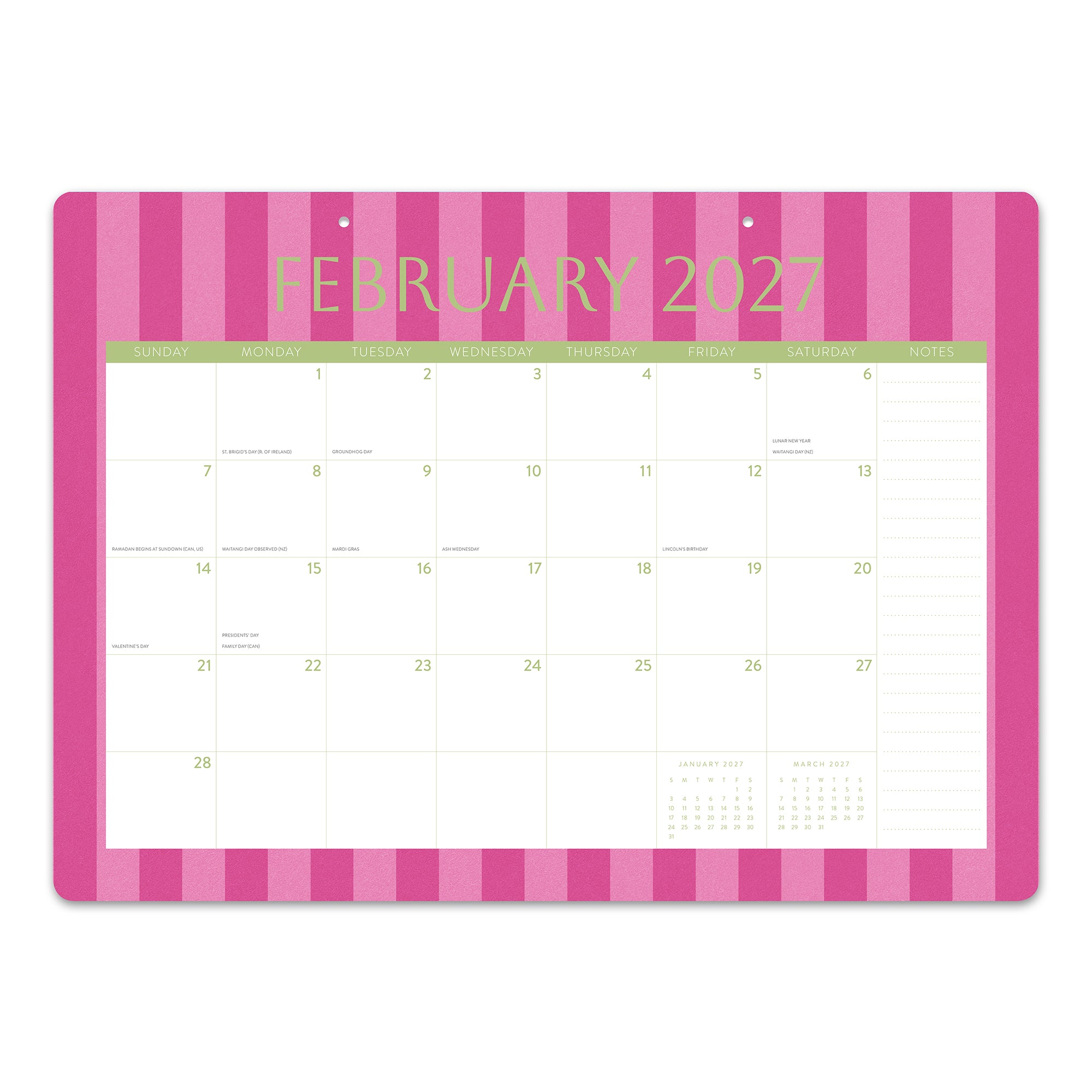 2027 Cabana Stripes Decorative Desk Blotter