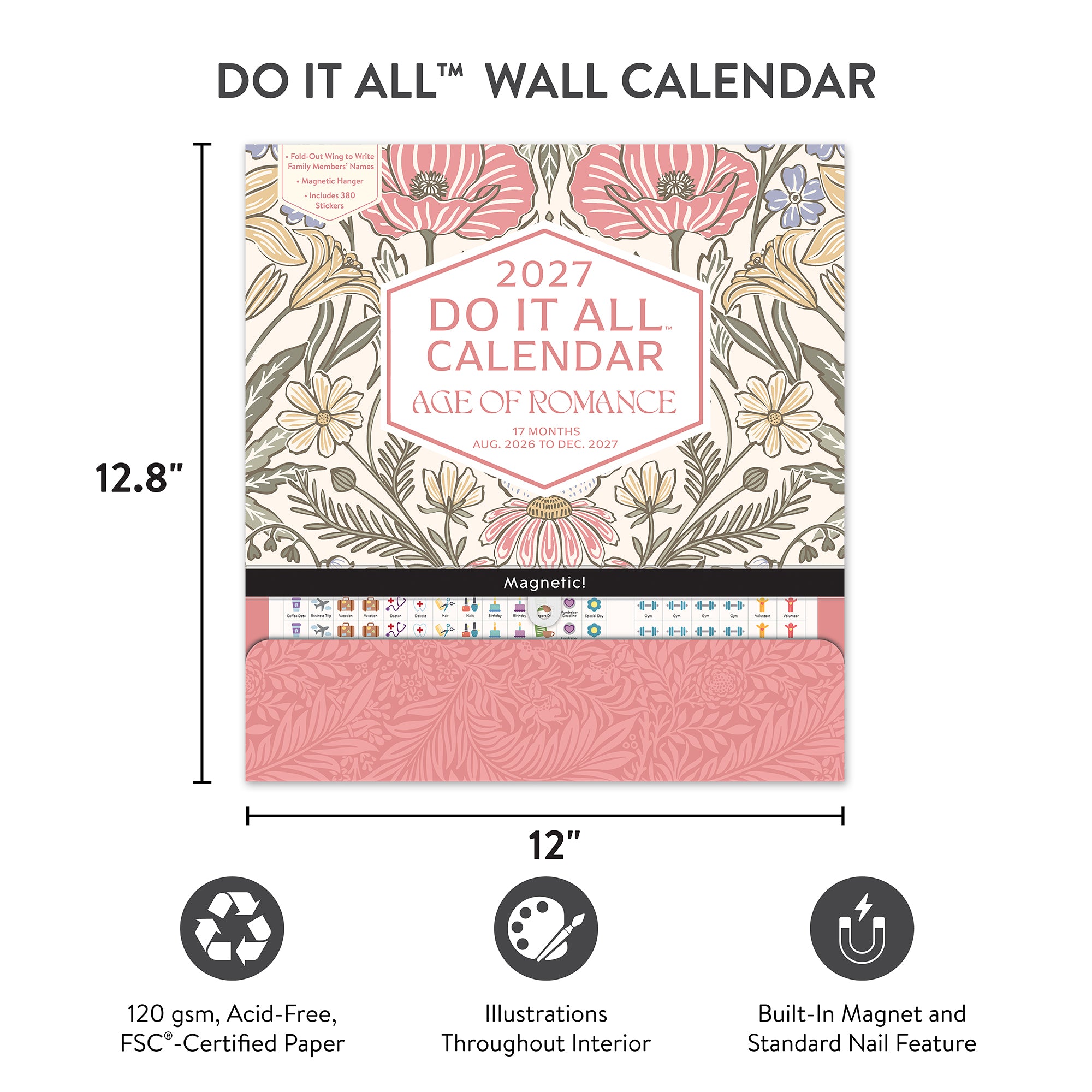 2027 Age of Romance Do It All™ Wall Calendar