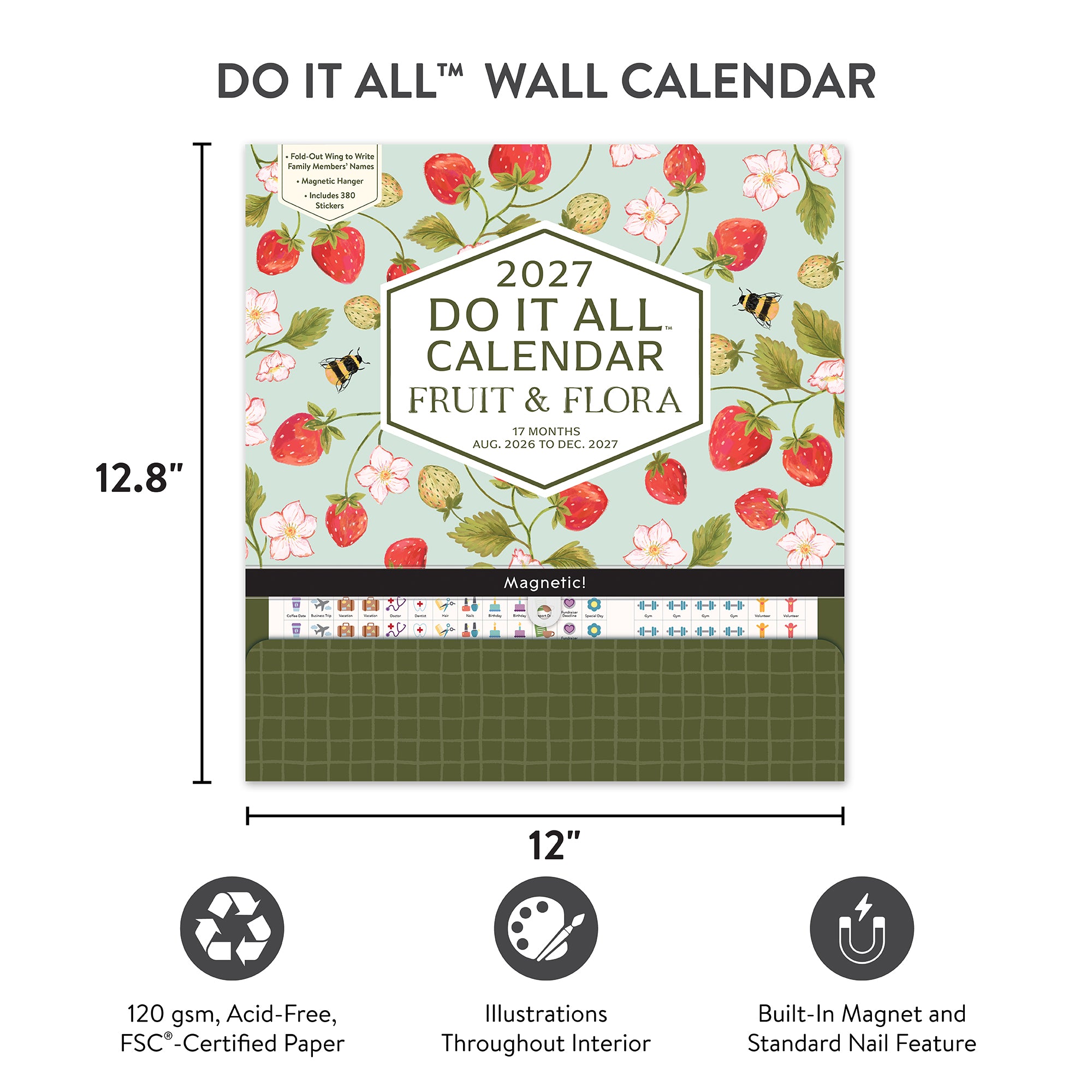 2027 Fruit &amp; Flora Do It All™ Wall Calendar