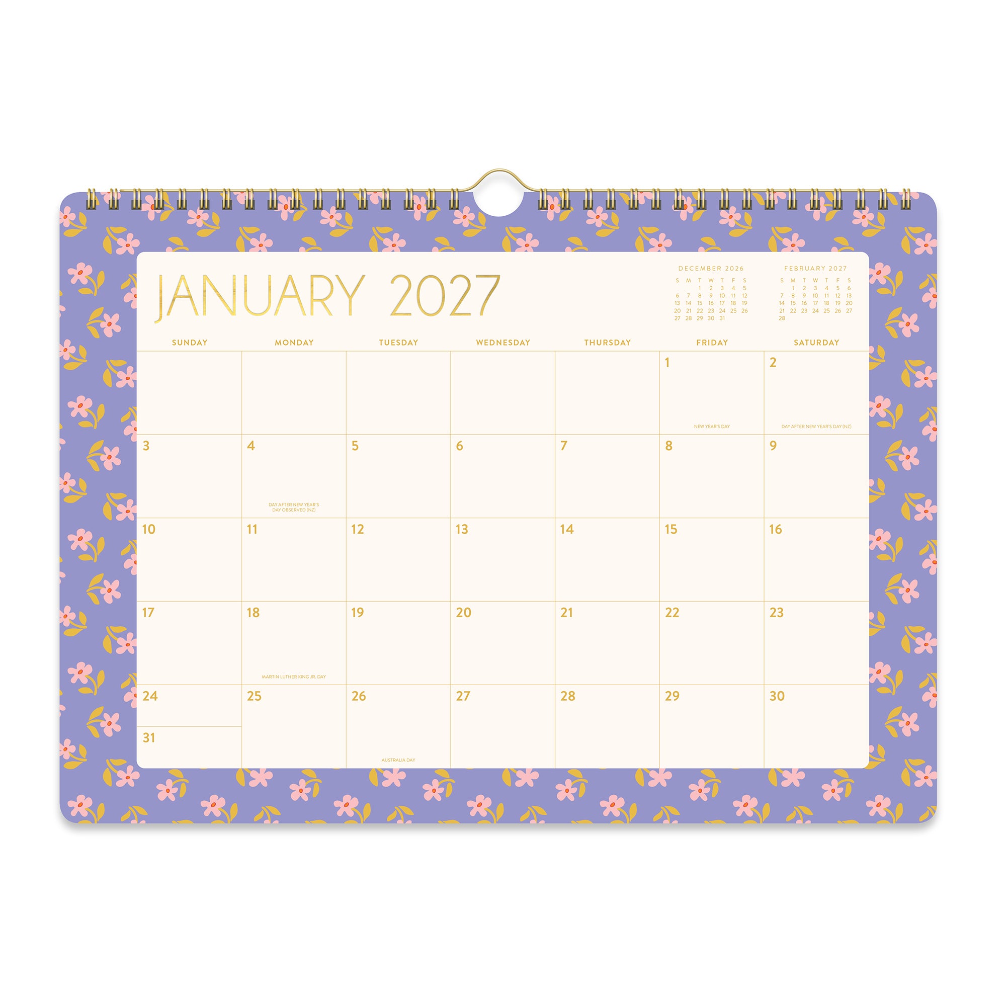 2027 Secret Garden Deluxe Wall Calendar