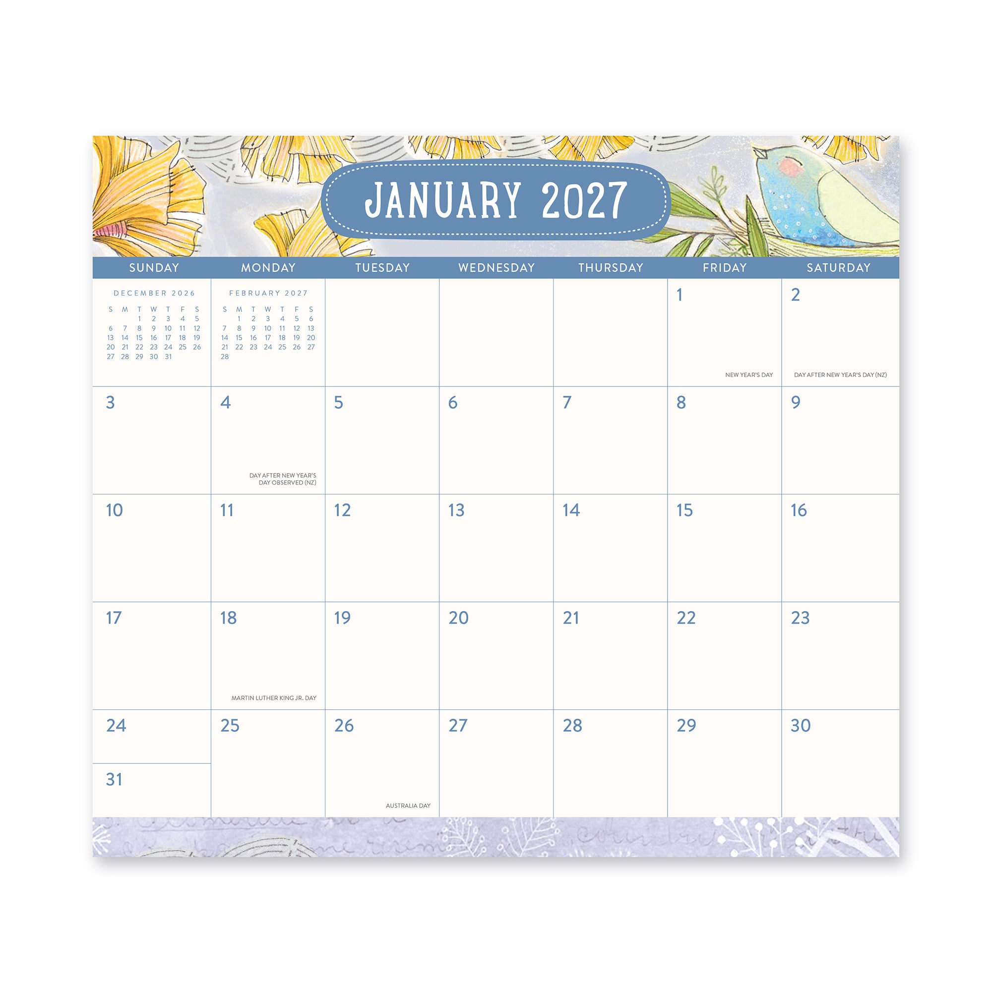 2027 Where Love Grows Magnetic Monthly Pad