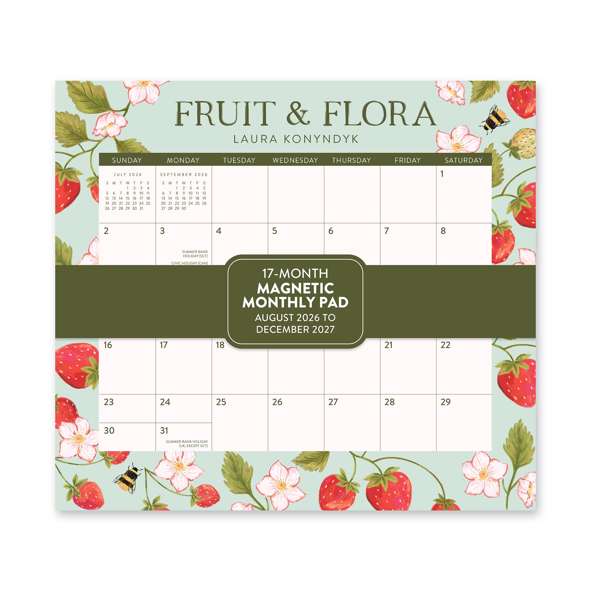 2027 Fruit &amp; Flora Magnetic Monthly Pad