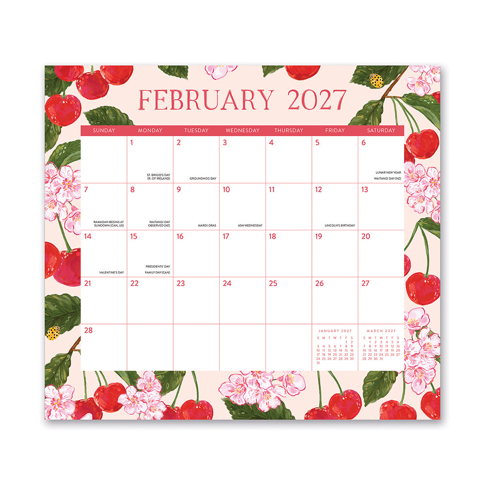 2027 Fruit &amp; Flora Magnetic Monthly Pad