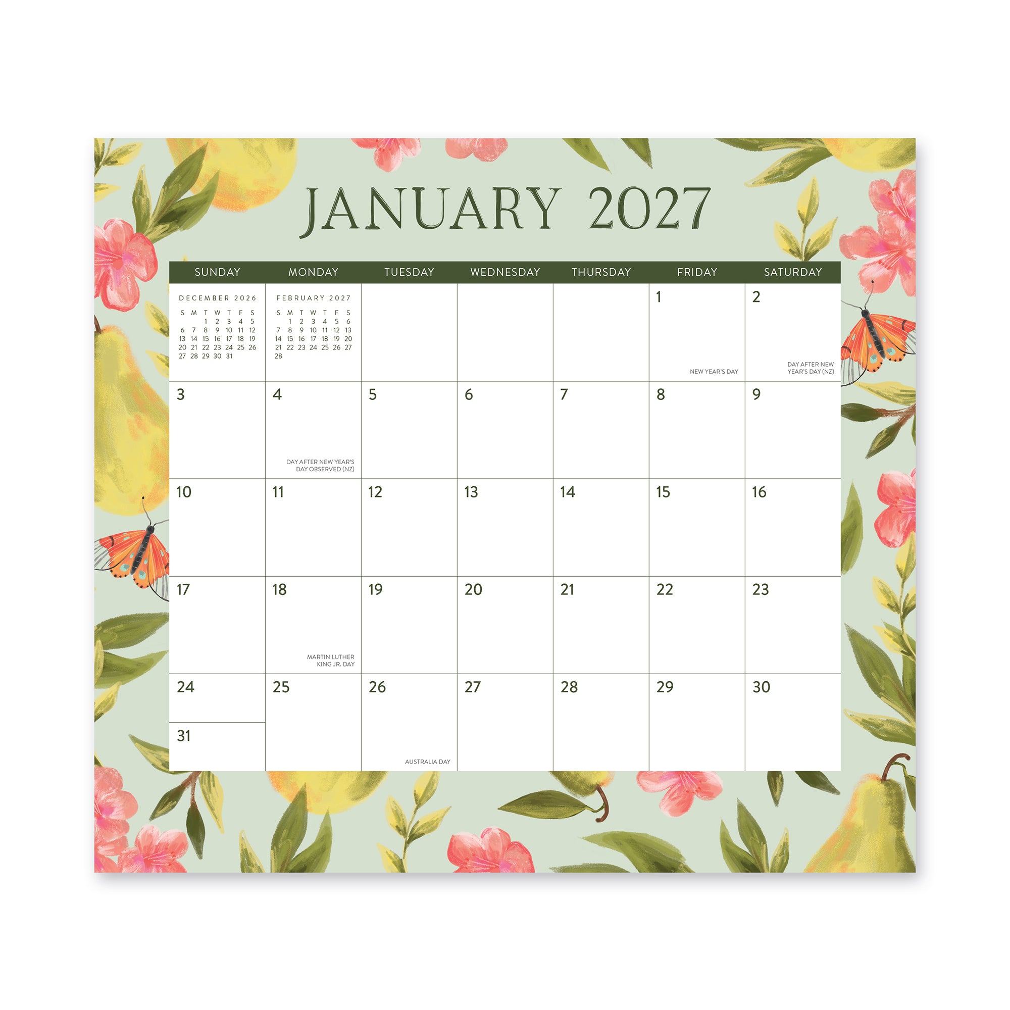 2027 Fruit &amp; Flora Magnetic Monthly Pad