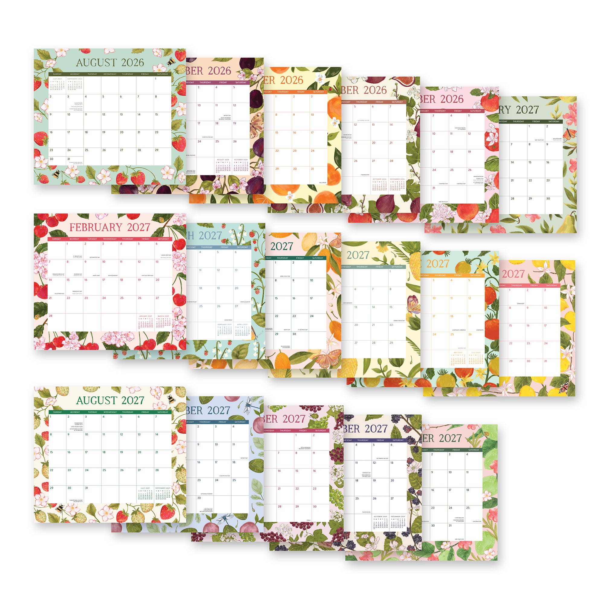 2027 Fruit &amp; Flora Magnetic Monthly Pad