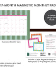 2027 Cabana Stripes Magnetic Monthly Pad