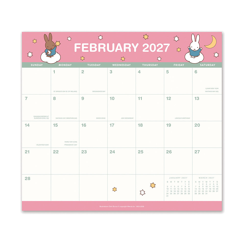 2027 Miffy A Year in Color Magnetic Monthly Pad