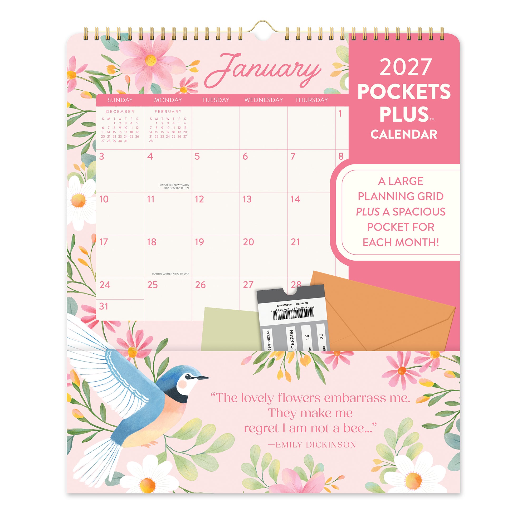 2027 Birds &amp; Blooms Pockets Plus™ Wall Calendar