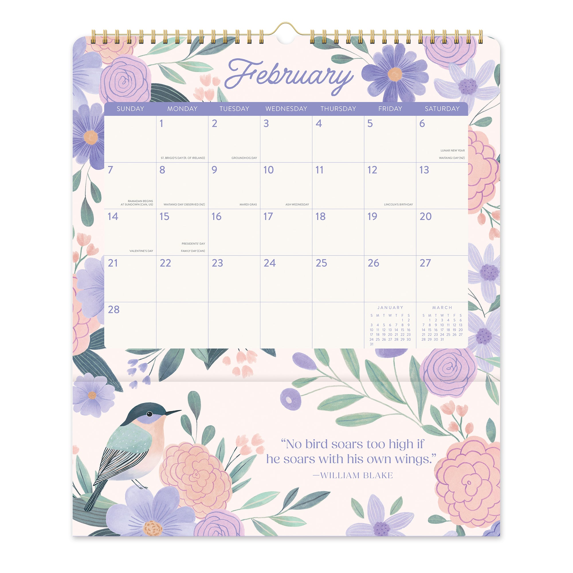 2027 Birds &amp; Blooms Pockets Plus™ Wall Calendar