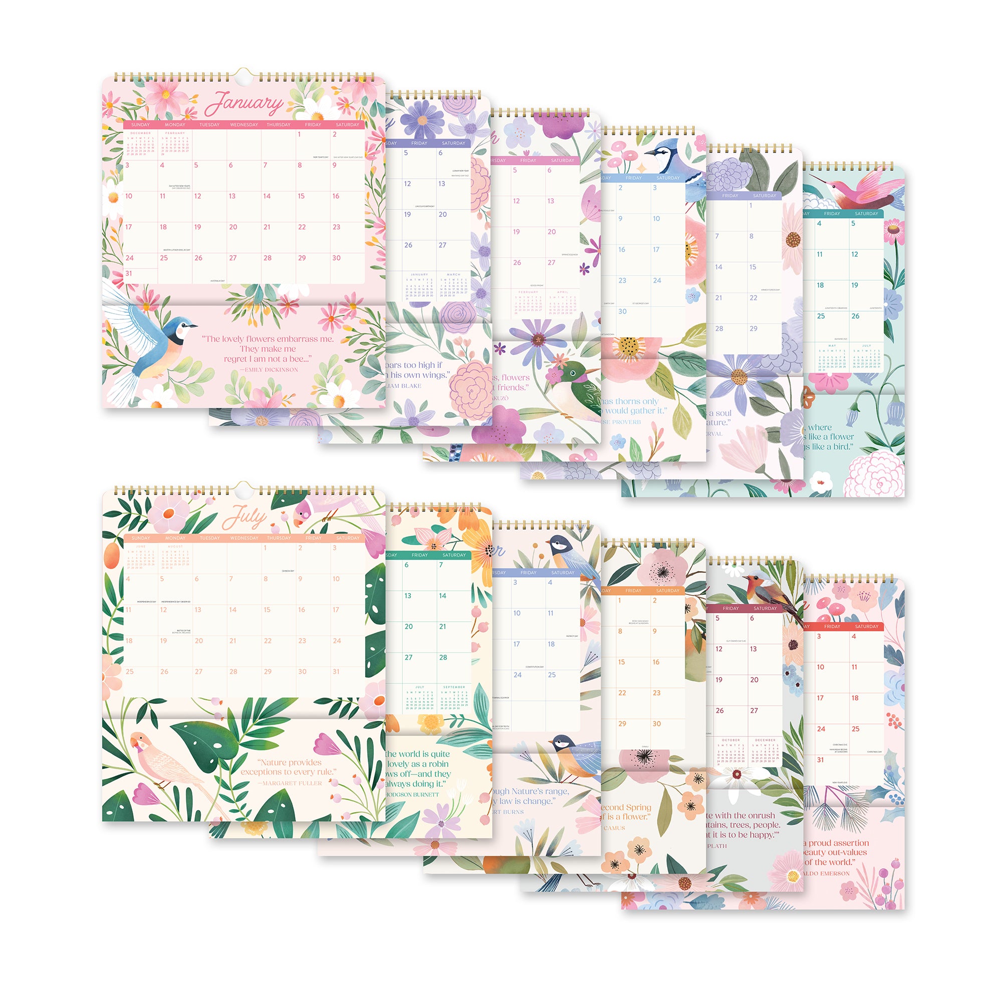 2027 Birds &amp; Blooms Pockets Plus™ Wall Calendar