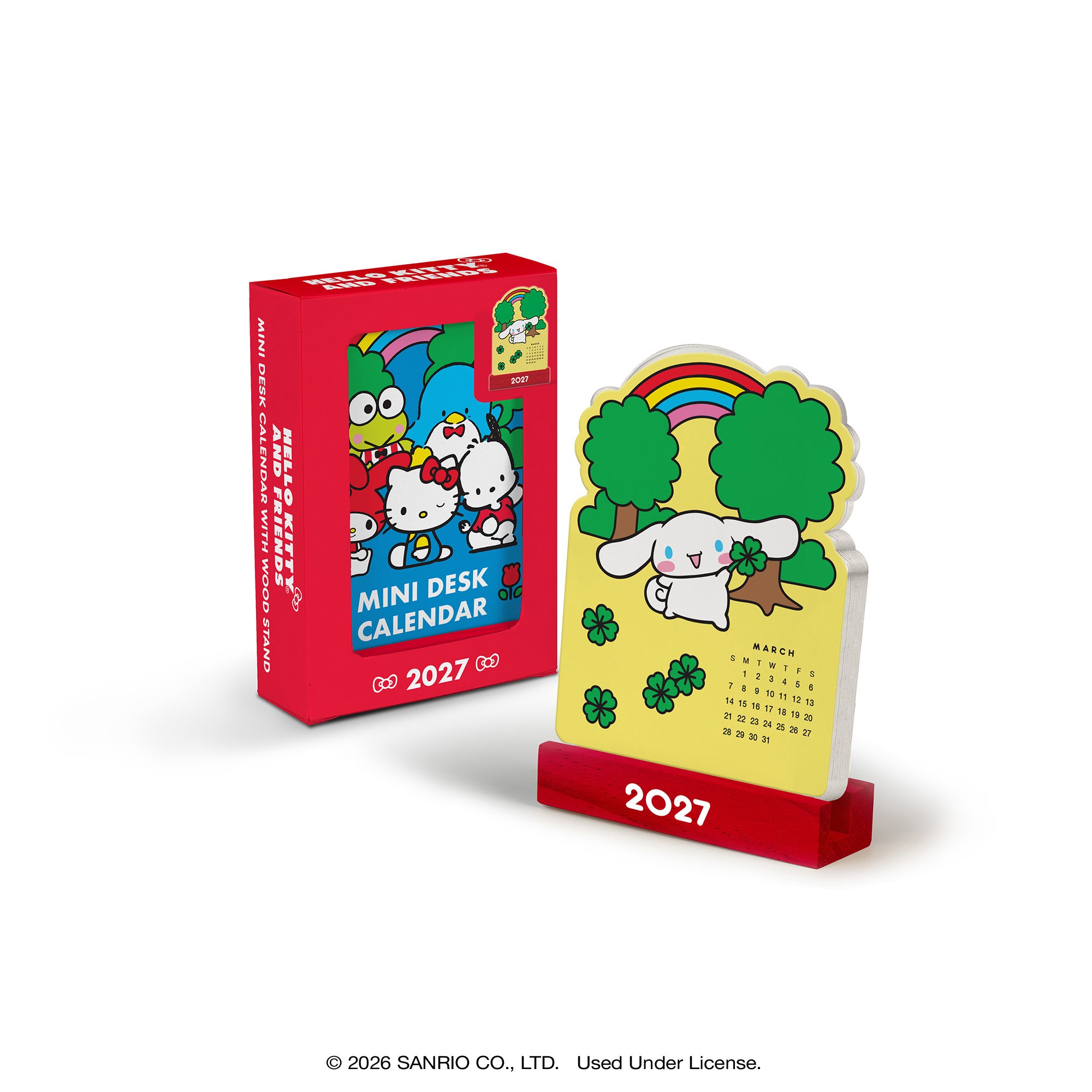 2027 Hello Kitty® and Friends Retro Mini Desk Calendar with Wood