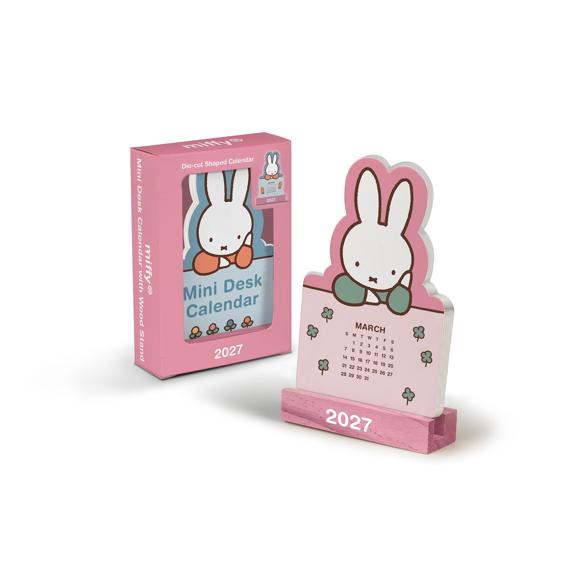 2027 Miffy A Year in Color  Mini Desk Calendar with Wood Stand