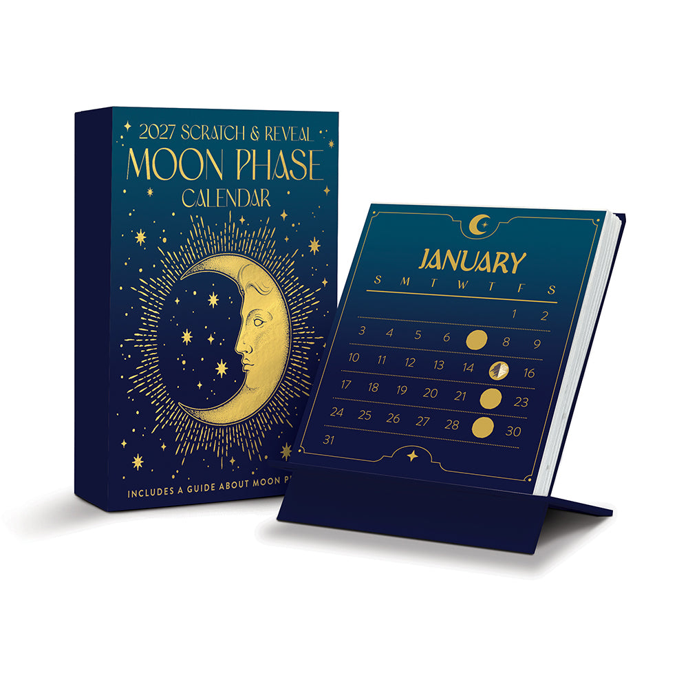 2027 Moon Phases Scratch &amp; Reveal Desk Calendar