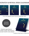 2027 Moon Phases Scratch & Reveal Desk Calendar