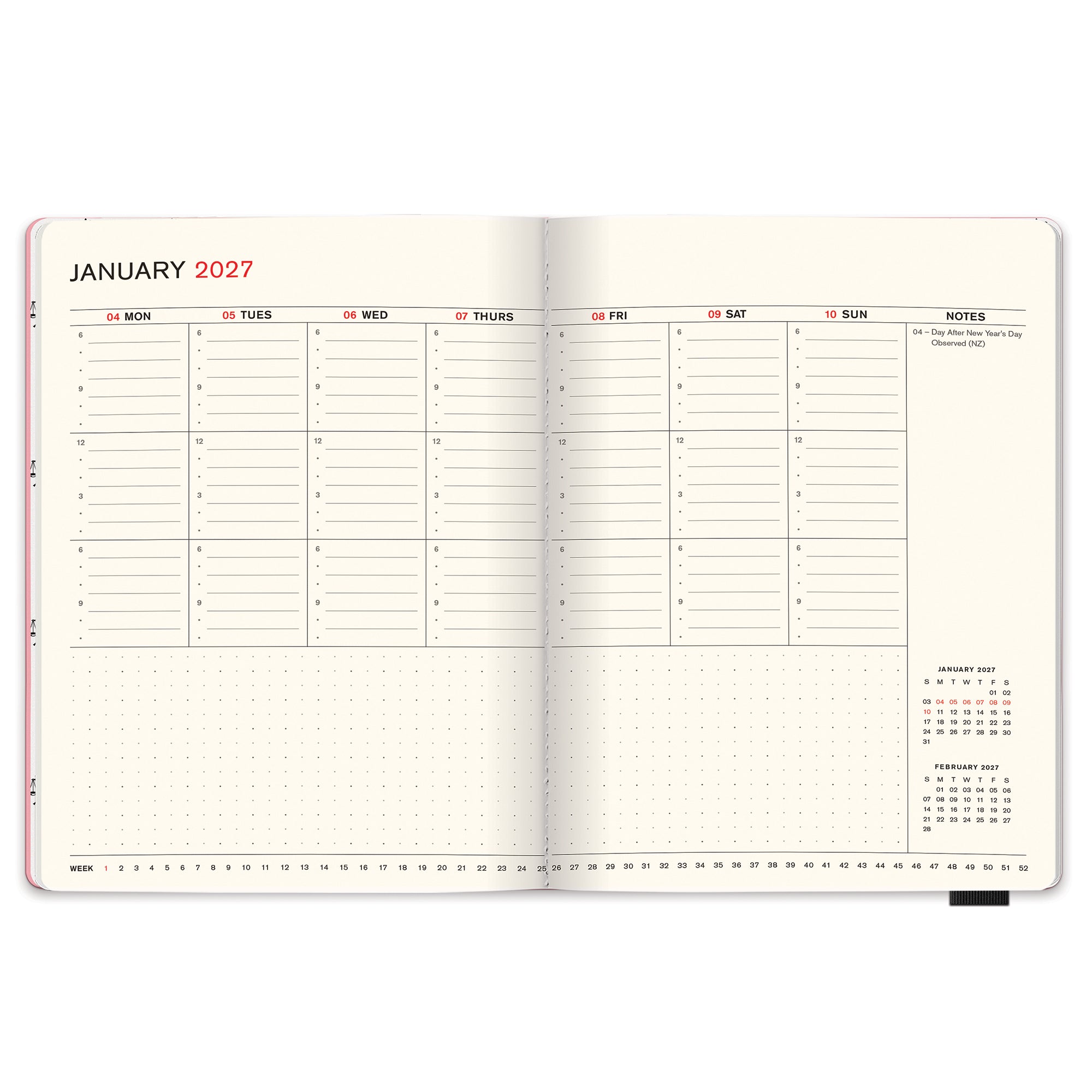 2027 Purring Pink Hunter Jotter Medium Planner