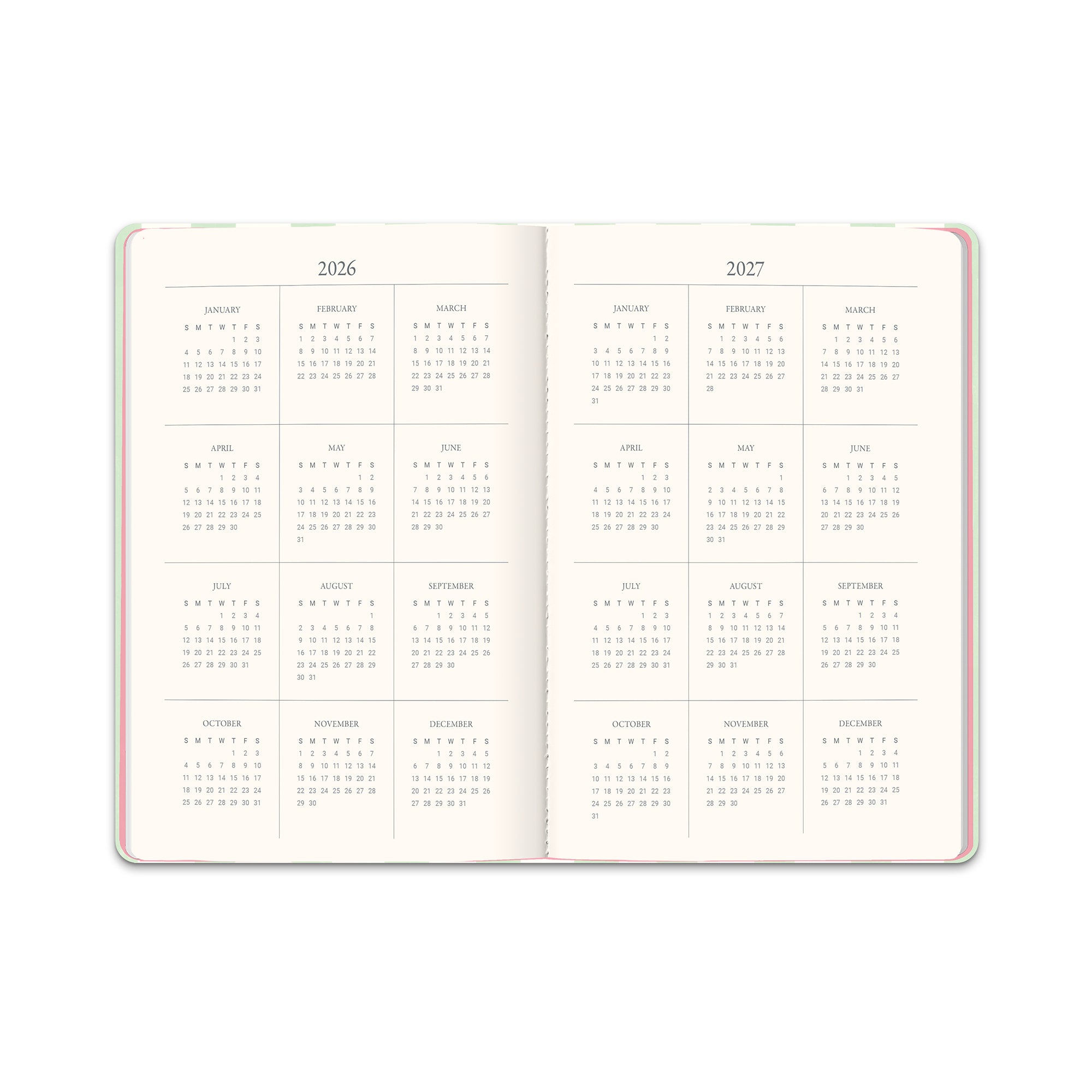 2027 Cabana Blooms Medium Casebound Planner