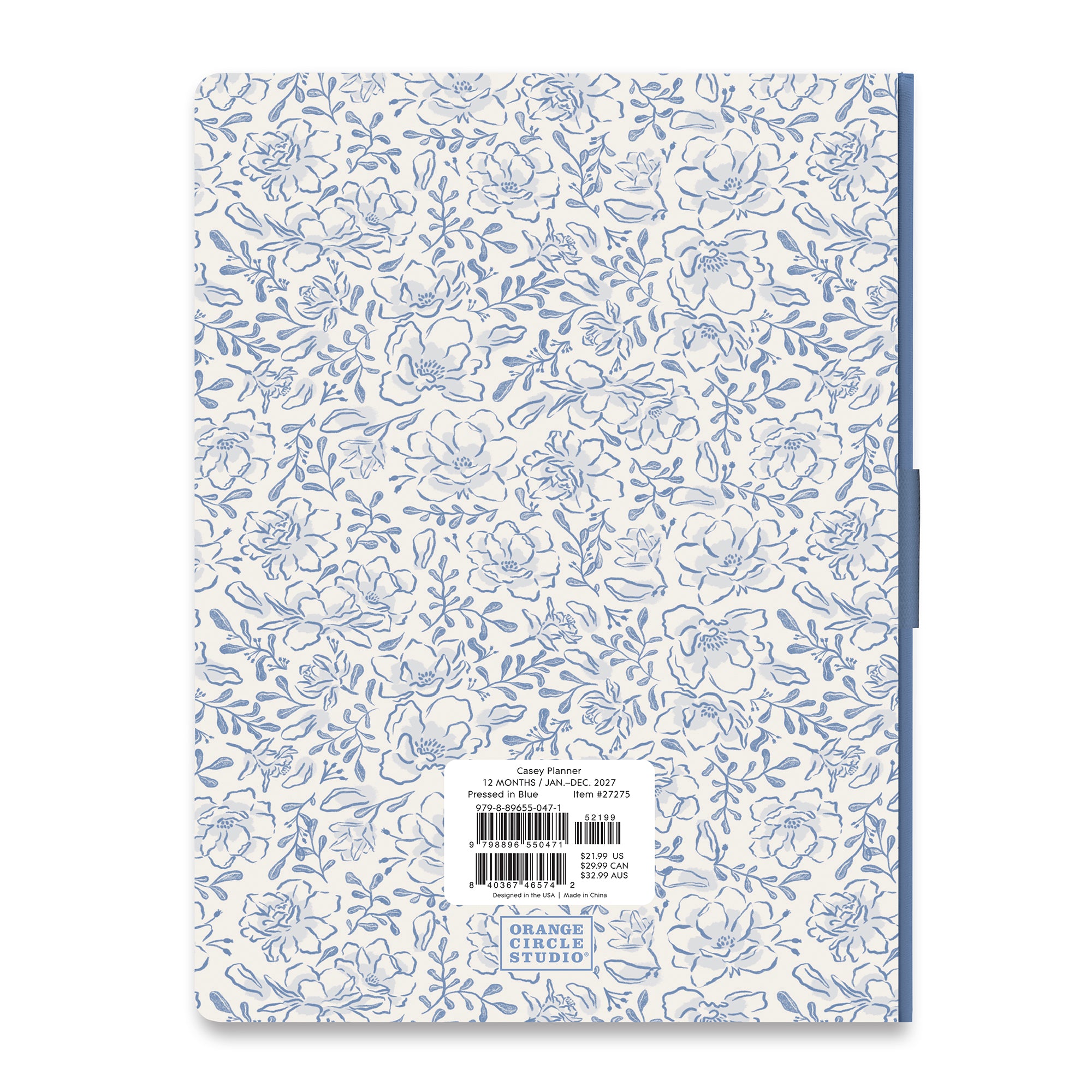 2027 Pressed in Blue Casey Planner