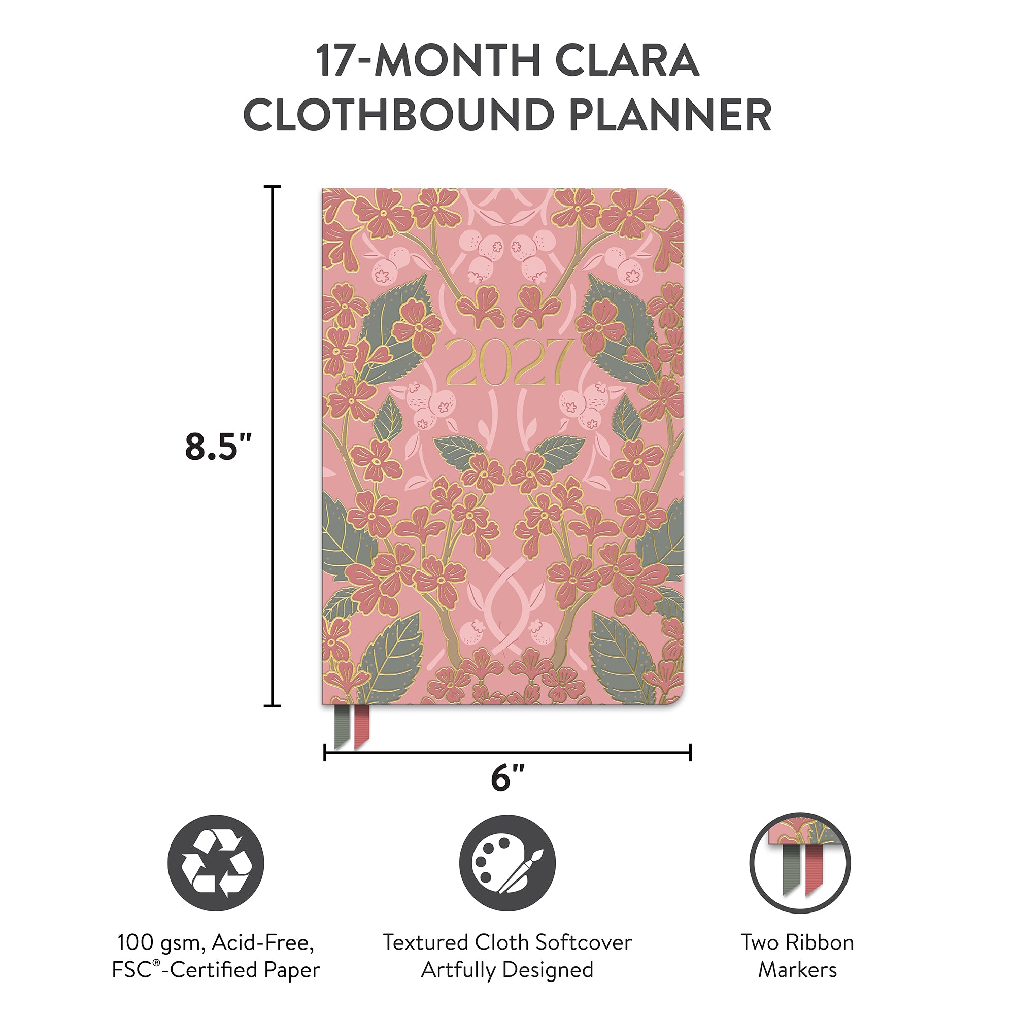 2027 Age of Romance Clara Clothbound Planner